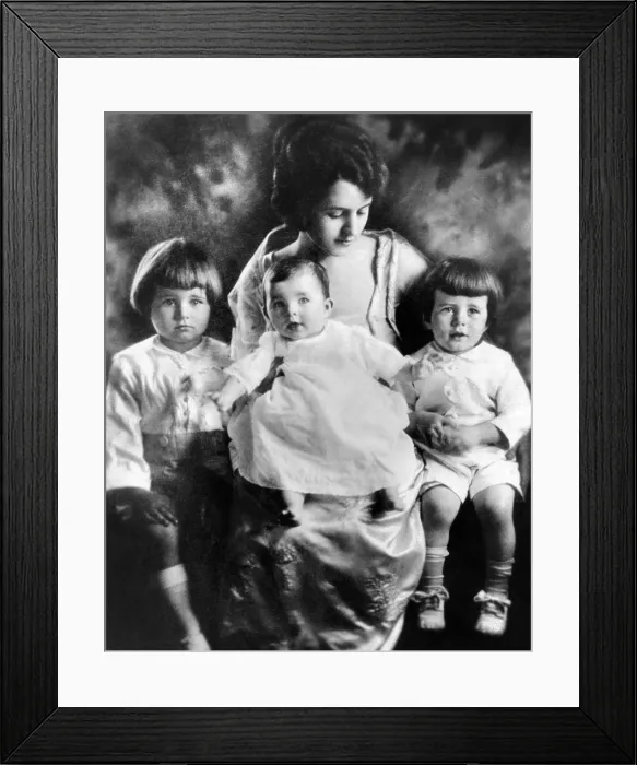 Framed Print : Rose Kennedy with her three eldest children. Joseph Jr. (left), Rosemary (center), and John. Ca. 1919. (CSU_ALPHA_1046) CSU Archives / Everett Collection Framed Print : Rose Kennedy with her three eldest children. Joseph Jr. (left), Rosemary (center), and John. Ca. 1919. (CSU_ALPHA_1046) CSU Archives / Everett Collection