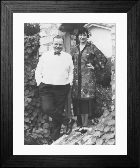 Framed Print : Roscoe Fatty Arbuckle and Doris Deane announced their engagement on Dec. 15, 1924