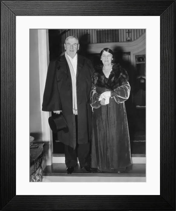 Framed Print : Supreme Court Justice and Mrs. Harlan Stone arrive for White House Annual Judicial Dinner. Jan. 9, 1936 Framed Print : Supreme Court Justice and Mrs. Harlan Stone arrive for White House Annual Judicial Dinner. Jan. 9, 1936