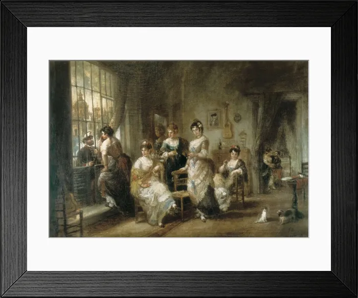 Framed Print : ROMERO, Jos Mara (1815-1880). Gallant Scene. 1860. Oil on canvas. Private Collection. AISA / Everett Collection**US SALES ONLY**