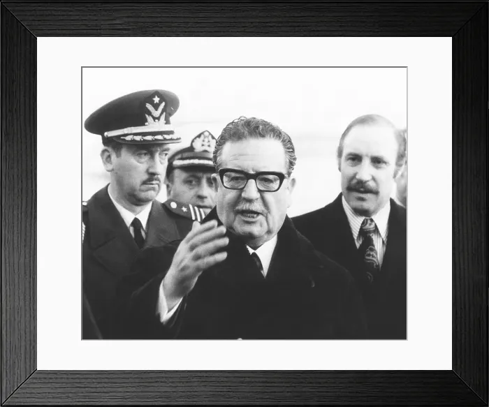 Framed Print : Chile's president Salvador Allende in New York to address the United Nations, Dec, 3, 1972. From NYC he would travel to the Soviet Union and Cuba. (CSU_2015_11_1193) Framed Print : Chile's president Salvador Allende in New York to address the United Nations, Dec, 3, 1972. From NYC he would travel to the Soviet Union and Cuba. (CSU_2015_11_1193)