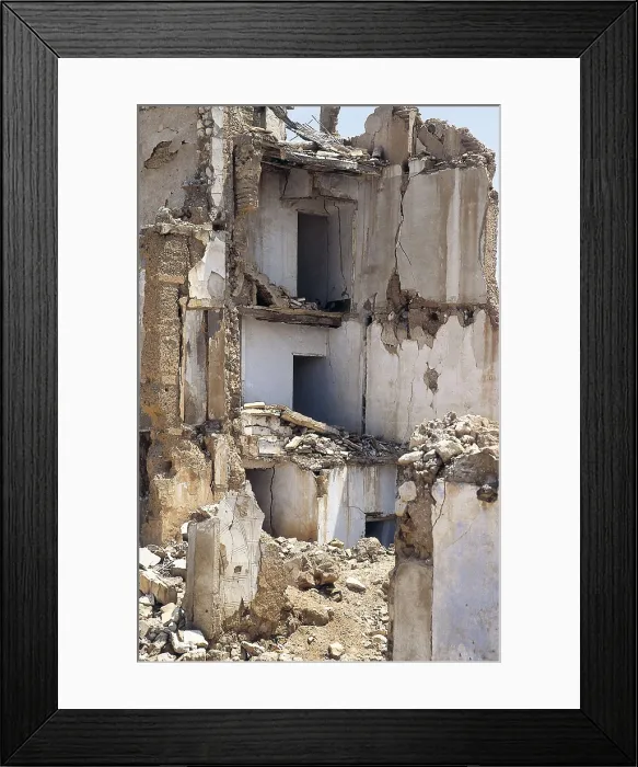 Framed Print : SPAIN. Belchite. Spanish Civil War (1936-1939). Ruins of the city of Belchite, where the battle of Belchite took place (24th August-5th September, 1936)