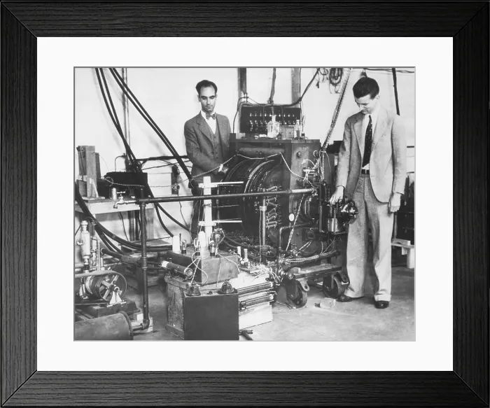 Framed Print : Dr. Carl Anderson (left) and Seth Neddermeyer with their cloud chamber machine. Sept. 29, 1933 At California Institute of Technology Framed Print : Dr. Carl Anderson (left) and Seth Neddermeyer with their cloud chamber machine. Sept. 29, 1933 At California Institute of Technology