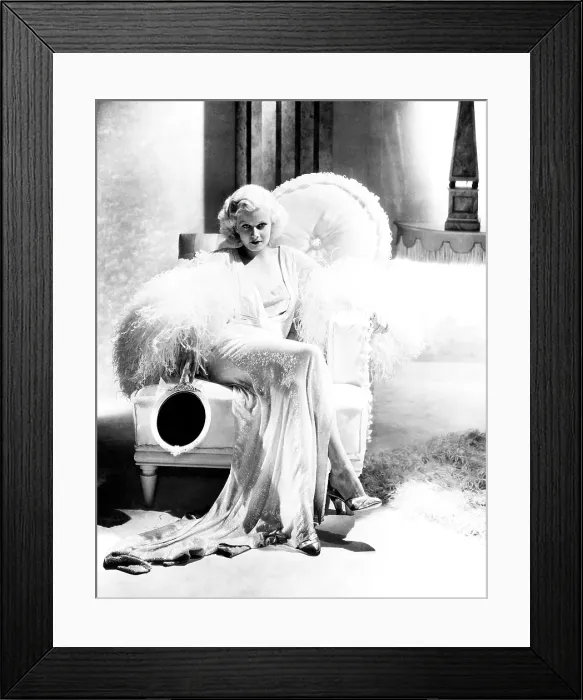 Framed Print : DINNER AT EIGHT, Jean Harlow, (in a costume by Adrian), 1933