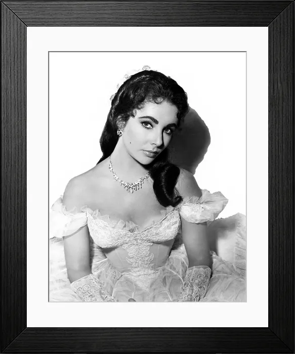 Framed Print : RAINTREE COUNTY, Elizabeth Taylor (in a gown by Walter Plunkett), 1957