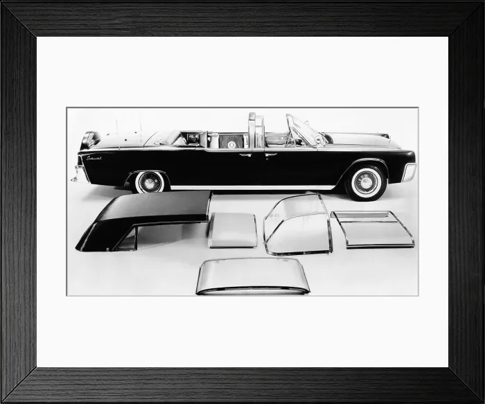 Framed Print : The newly configured Presidential limousine. It is the completely refurbished car in which John Kennedy was assassinated and has several new roof options