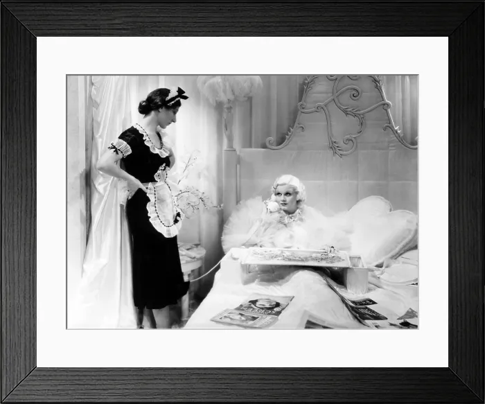 Framed Print : DINNER AT EIGHT, from left, Hilda Vaughn, Jean Harlow, 1933