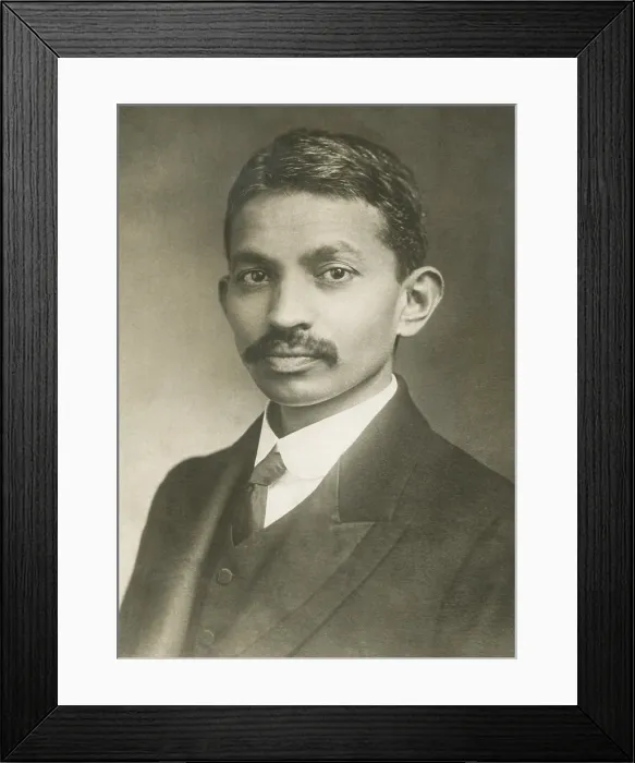 Framed Print : Mohandas Karamchand Gandhi, later known as Mahatma Gandhi, ca. 1900 at age 30. In 1893 Gandhi traveled to South Africa to work lawyer for Muslim Indian Traders in Pretoria Framed Print : Mohandas Karamchand Gandhi, later known as Mahatma Gandhi, ca. 1900 at age 30. In 1893 Gandhi traveled to South Africa to work lawyer for Muslim Indian Traders in Pretoria