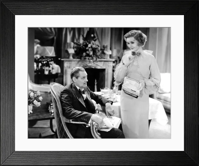 Framed Print : DINNER AT EIGHT, from left, Lionel Barrymore, Billie Burke, 1933