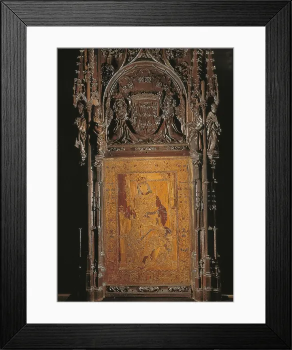 Framed Print : ALEMAN, Rodrigo (late 15th-early 16th c.). Choir. Ferdinand the Catholic. 1st half 16th c. SPAIN. Plasencia. Cathedral. Walnut wood carving. Flamboyant gothic Framed Print : ALEMAN, Rodrigo (late 15th-early 16th c.). Choir. Ferdinand the Catholic. 1st half 16th c. SPAIN. Plasencia. Cathedral. Walnut wood carving. Flamboyant gothic