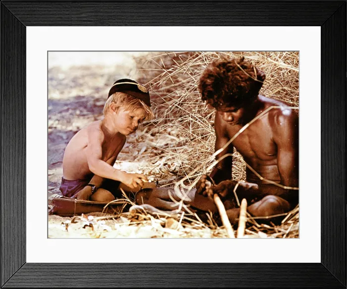 Framed Print : WALKABOUT, Lucien John, David Gulpilil, 1971, TM and Copyright 20th Century Fox Film Corp. All rights reserved. Courtesy: Everett Collection