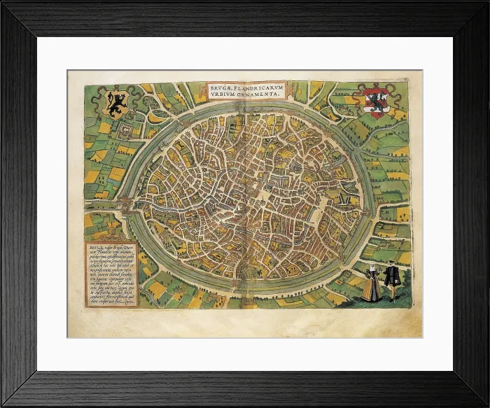 Framed Print : HOGENBERG, Franz (1535-1590). Civitatis Orbis Terrarum. 1572-1617. Cuzco (1576). Engraving for the work 'Civitatis Orbis Terrarum', by George Braun