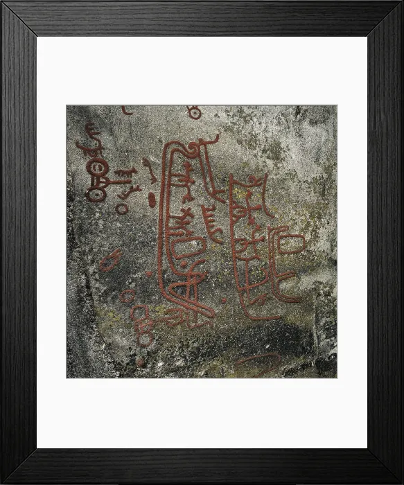 Framed Print : NORWAY. Begby. Boats (1000 BC). Bronze Age. Petroglyph; Cave. AISA / Everett Collection**US SALES ONLY**