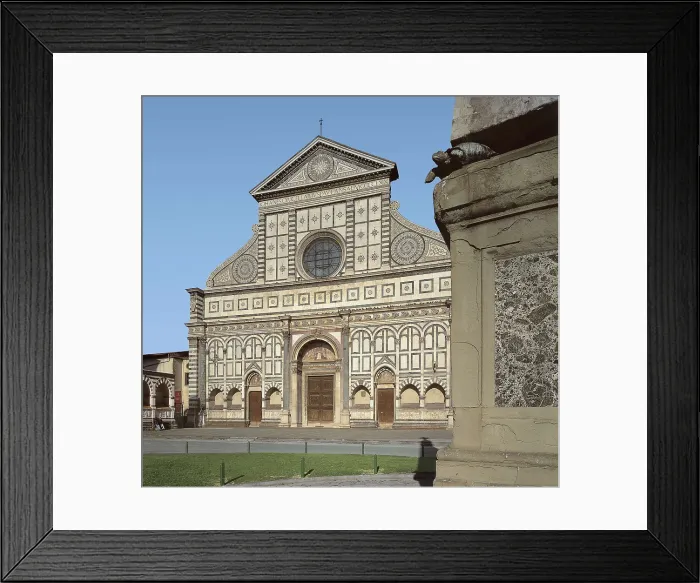 Framed Print : ALBERTI, Leon Battista (1404-1472). Church of Santa Maria Novella. 1455-1460. ITALY. Florence. Chiesa di Santa Maria Novella (Church of Santa Maria Novella) Framed Print : ALBERTI, Leon Battista (1404-1472). Church of Santa Maria Novella. 1455-1460. ITALY. Florence. Chiesa di Santa Maria Novella (Church of Santa Maria Novella)