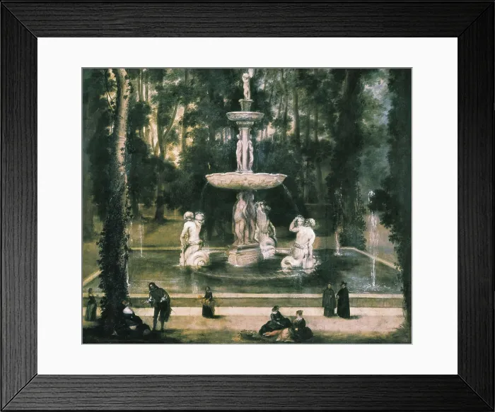 Framed Print : VELAZQUEZ, pupil of (17th century). The Fountain of the Tritons. 1657. Baroque art. Oil on canvas. SPAIN. Madrid. Prado Museum. AISA / Everett Collection**US SALES ONLY**