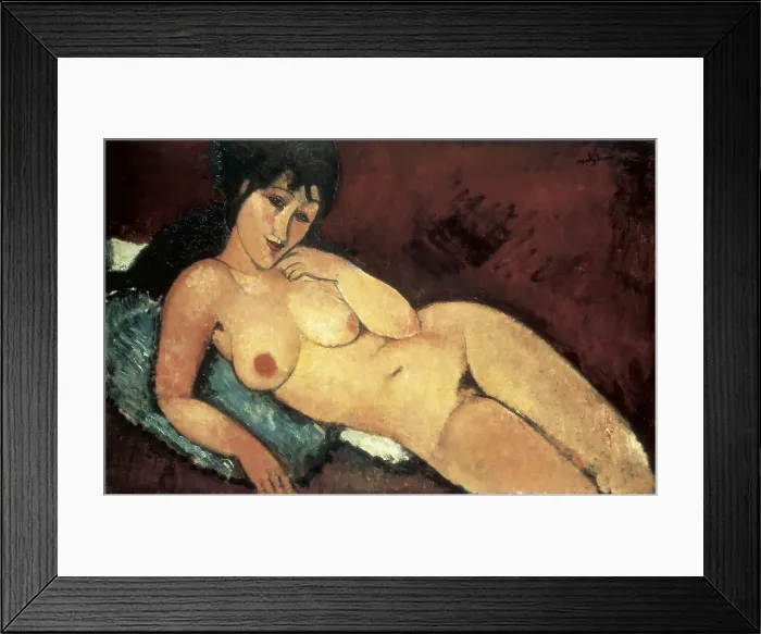 Framed Print : MODIGLIANI, Amedeo (1884-1920). Nude on a Blue Cushion. 1917. Oil on canvas. UNITED STATES OF AMERICA. Washington. National Gallery of Art Framed Print : MODIGLIANI, Amedeo (1884-1920). Nude on a Blue Cushion. 1917. Oil on canvas. UNITED STATES OF AMERICA. Washington. National Gallery of Art