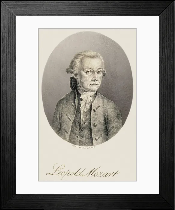 Framed Print : Mozart, Leopold (1719-1787). Litography. AISA / Everett Collection**US SALES ONLY**