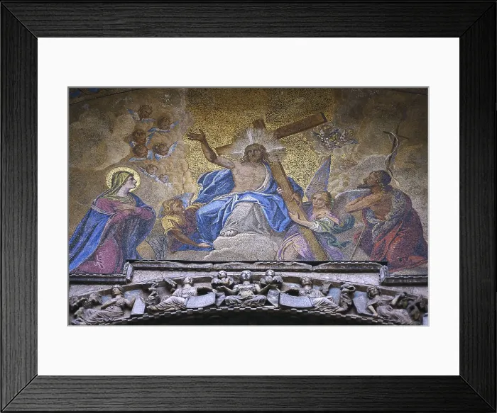 Framed Print : St. Mark's Basilica. ITALY. VENETO. Venice. St. Mark's Basilica. Detail of the faade. Byzantine art. Mosaic. AISA / Everett Collection**US SALES ONLY**