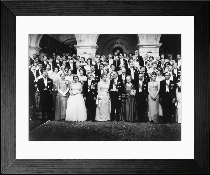 Framed Print : World wide royalty celebrate the silver wedding anniversary Queen Juliana and Prince Bernhard. At the Hague, Netherland, May 1, 1962