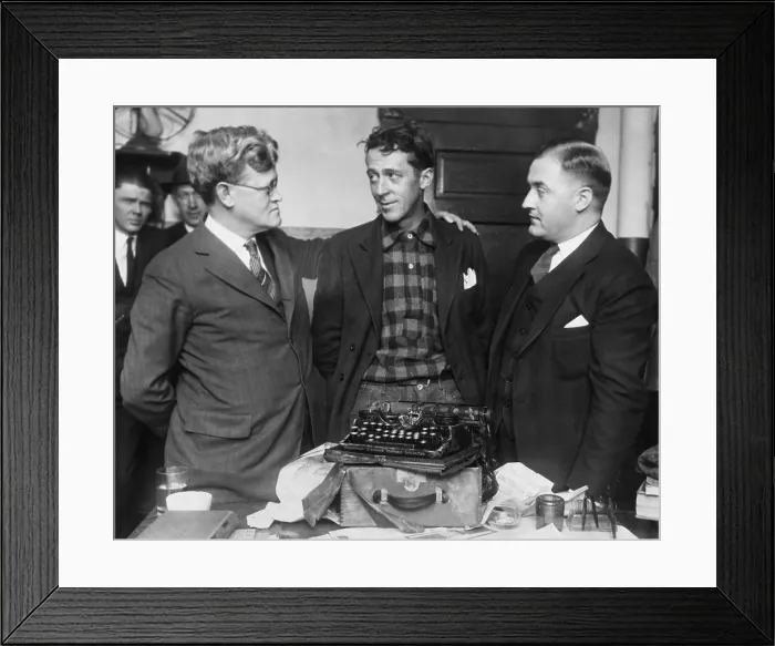 Framed Print : Diver Frank Blair retrieved Nathan Leopold's typewriter in a lagoon in Jackson Park, Chicago. June 8, 1924 Framed Print : Diver Frank Blair retrieved Nathan Leopold's typewriter in a lagoon in Jackson Park, Chicago. June 8, 1924
