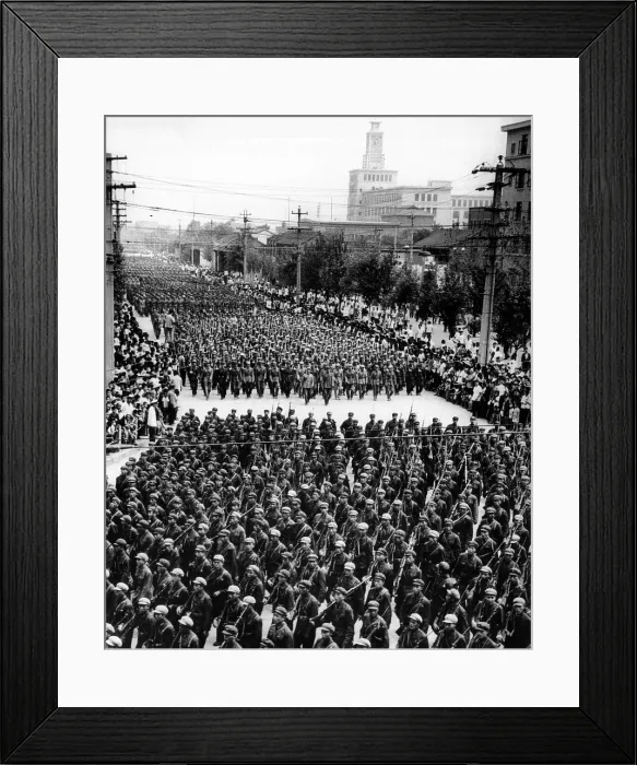 Framed Print : Half a million attended a mass rally in Shensi Province, Communist China Framed Print : Half a million attended a mass rally in Shensi Province, Communist China