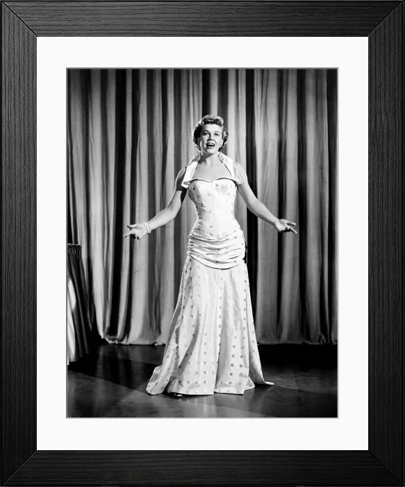 Framed Print : YOUNG MAN WITH A HORN, Doris Day, in a gown by Milo Anderson, 1950 Framed Print : YOUNG MAN WITH A HORN, Doris Day, in a gown by Milo Anderson, 1950