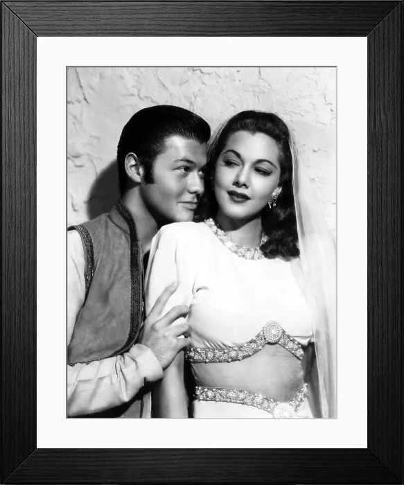 Framed Print : ALI BABA AND THE FORTY THIEVES, from left: Turhan Bey, Maria Montez, 1944 Framed Print : ALI BABA AND THE FORTY THIEVES, from left: Turhan Bey, Maria Montez, 1944