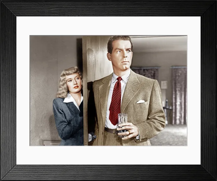 Framed Print : DOUBLE INDEMNITY, from left: Barbara Stanwyck, Fred MacMurray, 1944