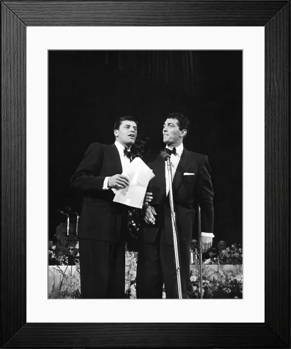 Framed Print : From left: Jerry Lewis, Dean Martin, ca. 1950s