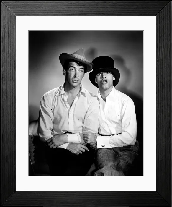 Framed Print : From left: Dean Martin, Jerry Lewis, ca. 1950s