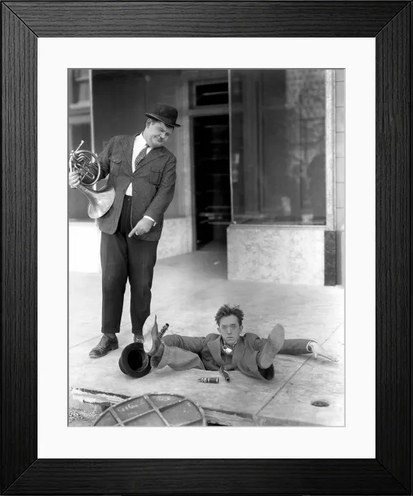 Framed Print : YOU'RE DARN TOOTIN, Oliver Hardy, Stan Laurel [Laurel and Hardy], 1928
