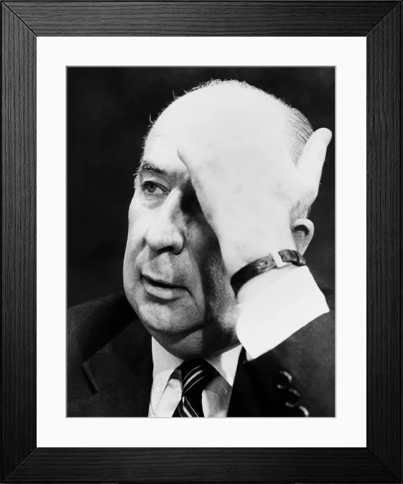 Framed Print : Former Atty. Gen. John Mitchell before the Senate Watergate Committee. July 10, 1973. It was his first day's testimony in the public Watergate Investigation Framed Print : Former Atty. Gen. John Mitchell before the Senate Watergate Committee. July 10, 1973. It was his first day's testimony in the public Watergate Investigation