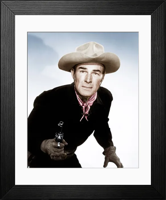 Framed Print : THE DOOLINS OF OKLAHOMA, Randolph Scott, 1949