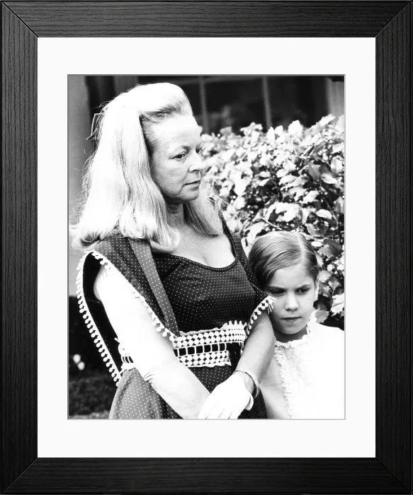 Framed Print : Martha Mitchell wife, eccentric wife of Atty. Gen. John Mitchell with their daughter Marty. June 1970, Houston, Texas. (CSU_2015_11_1604)