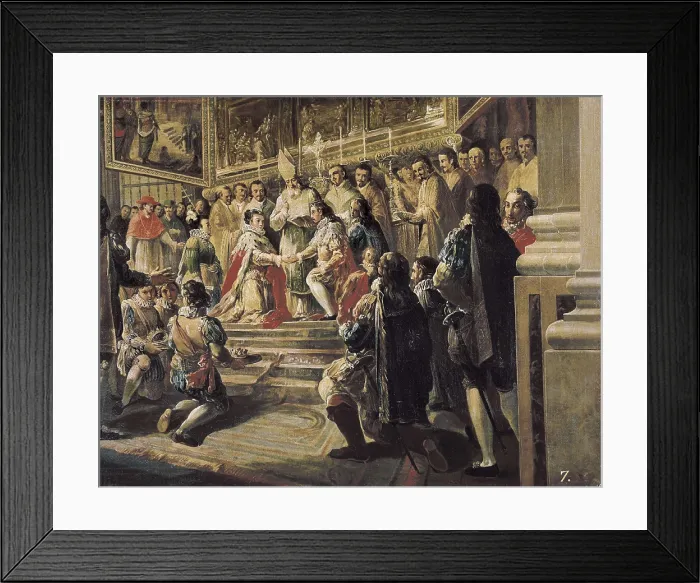 Framed Print : LLUCH, Vicente (1771-1812). Royal wedding of Philip III and Margaret of Austria in Valencia. 19th c. Oil on canvas. SPAIN. Valencia. San Pio V Fine Arts Museum Framed Print : LLUCH, Vicente (1771-1812). Royal wedding of Philip III and Margaret of Austria in Valencia. 19th c. Oil on canvas. SPAIN. Valencia. San Pio V Fine Arts Museum