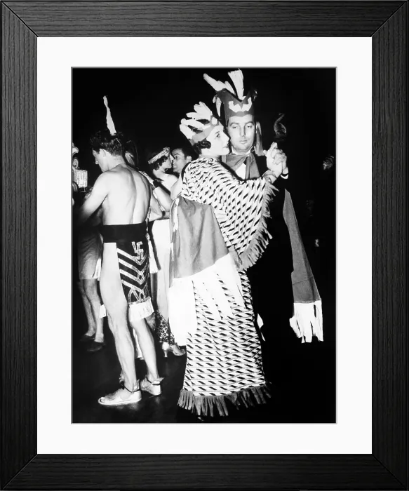 Framed Print : Helen Wills Moody and her husband Frederick dancing at the Annual Artists Papilia and Ball. San Francisco, Dec.12, 1929. The Moody's divorced in 1937. (CSU_2015_11_1589)