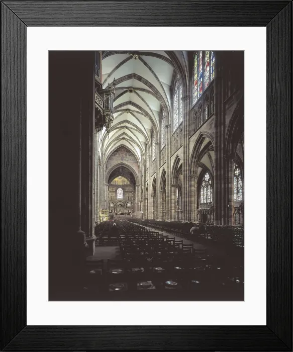 Framed Print : Notre-Dame Cathedral of Chartres. 1194-1290. FRANCE. Chartres. Notre Dame cathedral. Central nave. Gothic art. Architecture. AISA / Everett Collection**US SALES ONLY**