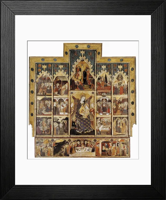 Framed Print : SERRA, Jaume (1358-1397); SERRA, Pere (1343-1406). Altarpiece of the Virgin. 1362 - 1375. Tempera on wood. SPAIN. Barcelona. National Art Museum of Catalonia. Proc: SPAIN Framed Print : SERRA, Jaume (1358-1397); SERRA, Pere (1343-1406). Altarpiece of the Virgin. 1362 - 1375. Tempera on wood. SPAIN. Barcelona. National Art Museum of Catalonia. Proc: SPAIN