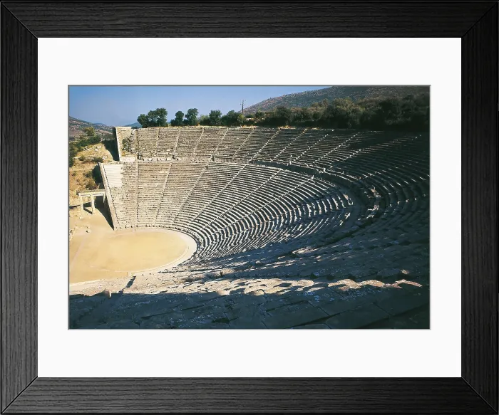 Framed Print : POLYKLEITOS the Young (c. 435 BC). Theatre of Epidaurus. 1st half 4th BC. GREECE. PELOPONNESE. ARCADIA. Epidaurus. Hellenistic art. AISA / Everett Collection**US SALES ONLY**