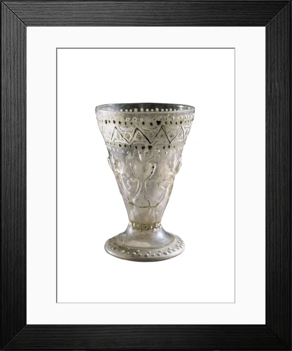 Framed Print : Cup (16th c.). Enameled glass. Made in Catalonia. Ceramics. SPAIN. Barcelona. Museum of Decorative Arts. AISA / Everett Collection**US SALES ONLY**