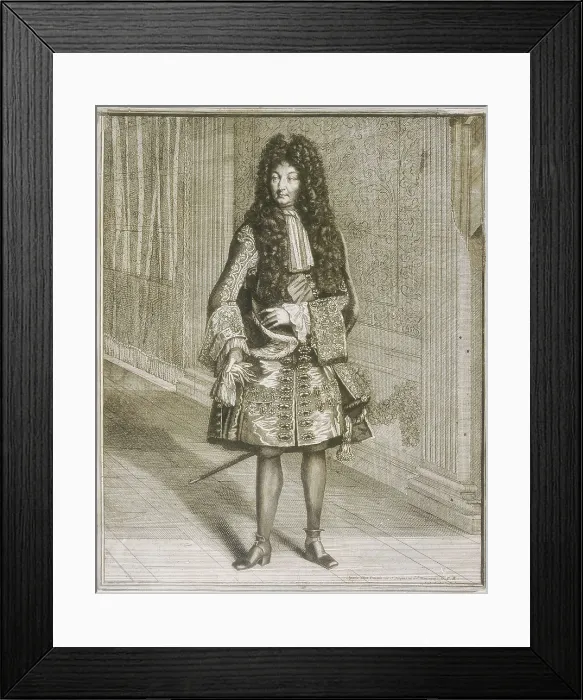 Framed Print : LOUIS XIV, called 'Le Roi Soleil' (1638-1715). Engraving. SPAIN. Madrid. National Library. AISA / Everett Collection**US SALES ONLY**