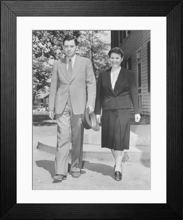 Framed Print : Andrei Gromyko with his wife, Lydia Dmitrievna, Gainesville Maryland, Aug. 23, 1943. Gromyko was the Soviet Union's Minister of Foreign Affairs from 1957 to 1985. Mrs