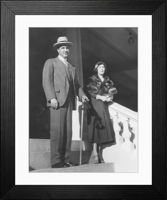 Framed Print : Harry F. Guggenheim, US ambassador to Cuba, and his wife, Alicia Patterson Field. They were at the Havana American Jockey Club during the races. December 23, 1931