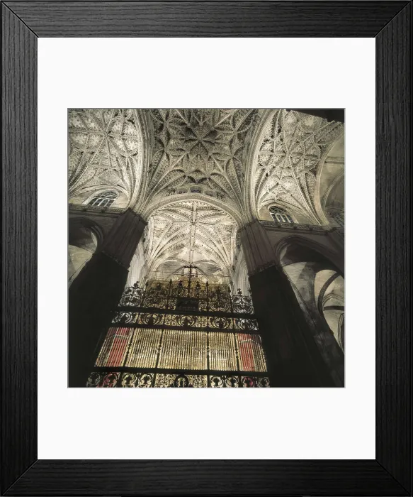 Framed Print : Cathedral of Sevilla. 1401-1568. SPAIN. ANDALUSIA. Sevilla. Cathedral. Main altar and bars by Fray Francisco de Salamanca. Gothic art. Architecture