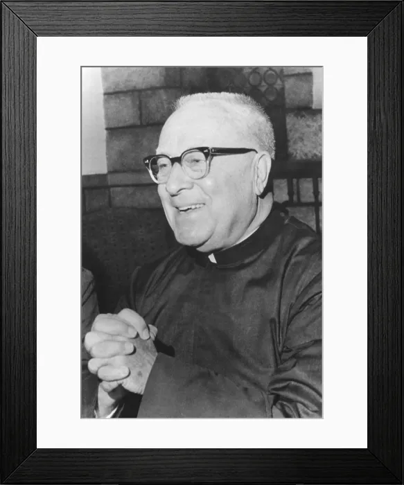 Framed Print : Father Charles Coughlin, 74, the once famous radio priest, ended 20 years of official silence Framed Print : Father Charles Coughlin, 74, the once famous radio priest, ended 20 years of official silence