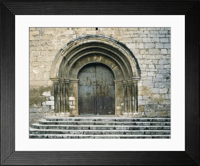 Framed Print : SPAIN. VALENCIA. CASTELLON. Sant Mateu. Archpriest church of San Mateo. Romanesque faade. Romanesque art. Architecture. AISA / Everett Collection**US SALES ONLY**