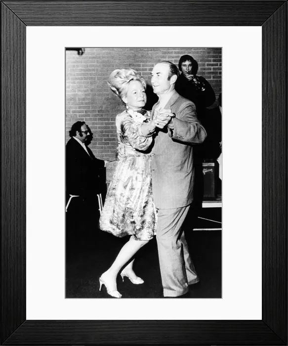 Framed Print : Martha Mitchell dances with South Carolina Senator Strom Thurmond. Nov. 19, 1971. They were dancing after the South Carolina Republican Party Silver Elephant Dinner. Nov