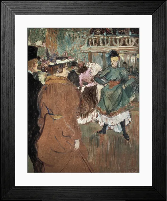 Framed Print : TOULOUSE-LAUTREC, Henri de (1864-1901). Quadrille at the Moulin Rouge. 1892. Post-Impressionism. Gouache. UNITED STATES OF AMERICA. Washington. National Gallery of Art