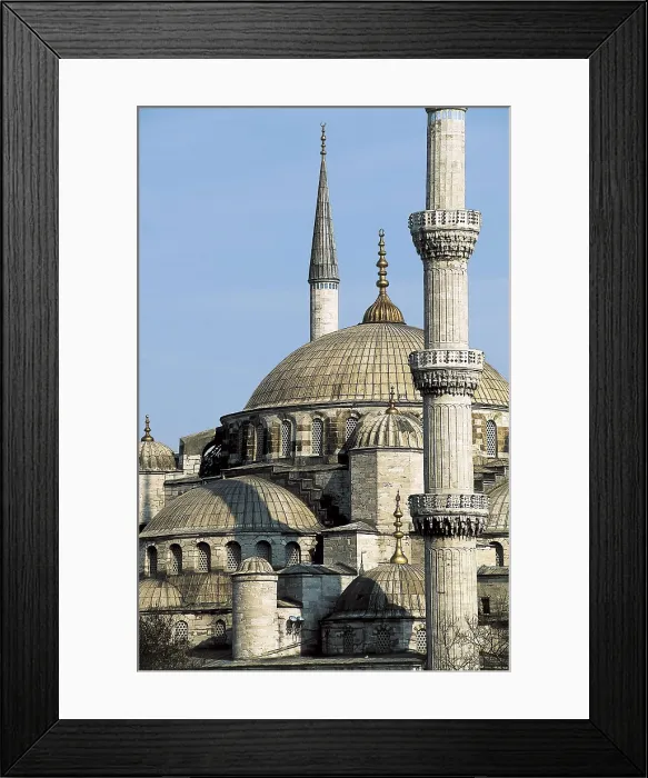 Framed Print : Mehmed Aga (1553-1625). Sultan Ahmed Mosque or Blue Mosque. 1603-1617. TURKEY. Istanbul. Sultan Ahmed Mosque (Blue Mosque). Ottoman art. Architecture