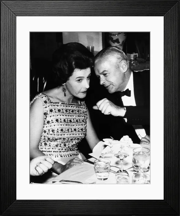 Framed Print : Under Secretary of Defense Paul Nitze with Lady Dean, wife of the British ambassador. They are at a dinner party given by the ambassador of Denmark and Mrs. Torben Ronne. Dec